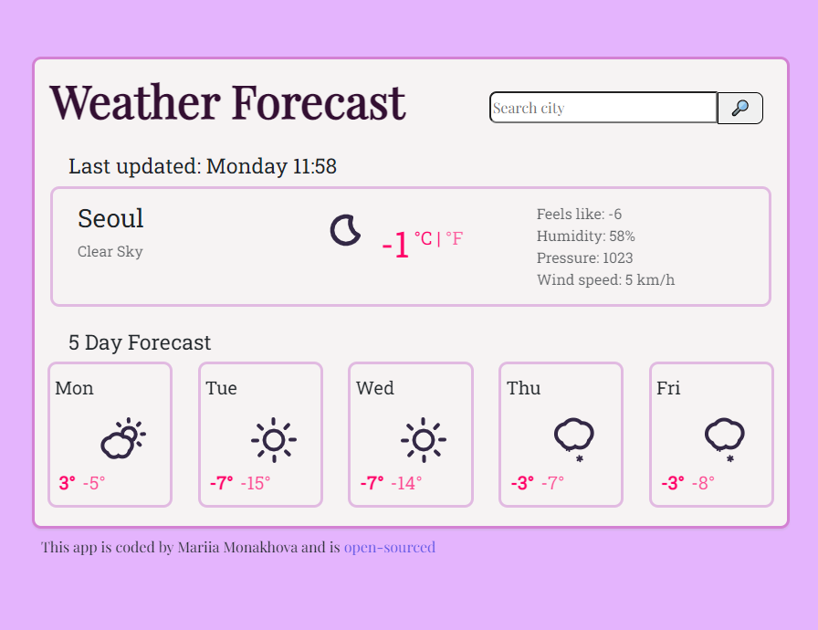 weather react project